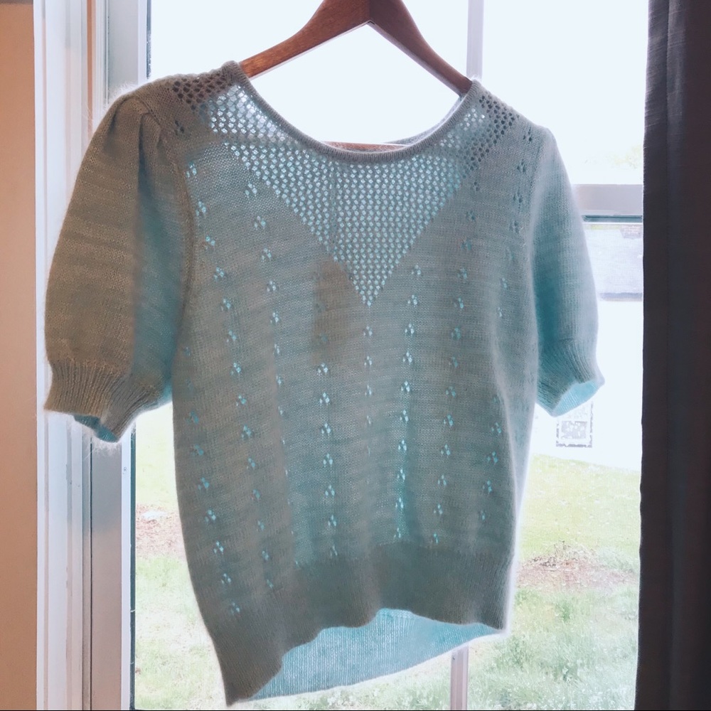 LoveShackFancy Karlie Pullover blue medium